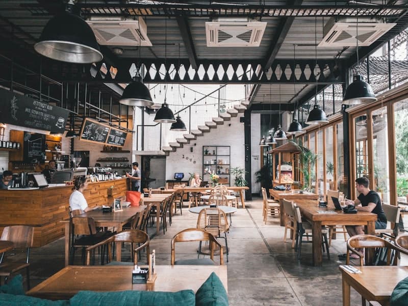 Modern restaurant with digital ordering